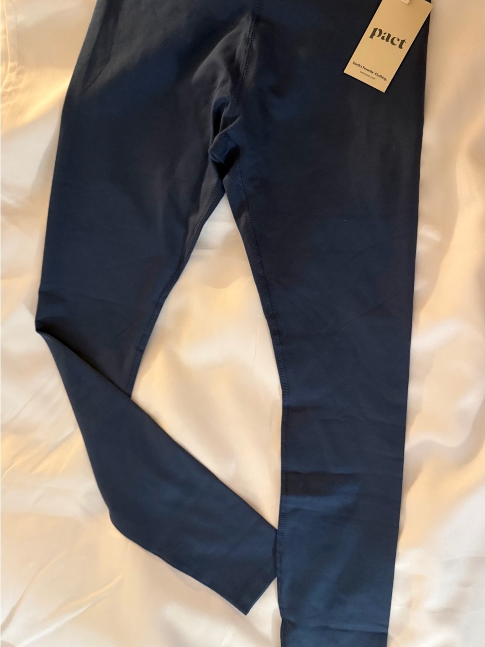 Pact Women’s Dark Blue High-Waist Leggings organic cotton - Picture 2 of 5